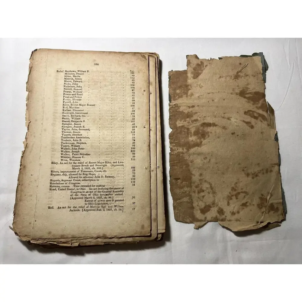 1831 Acts Congress Railroad Native American Treaty Patents Laws Andrew Jackson - Picture 8 of 8